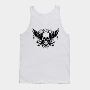 metal skull with wings Tank Top